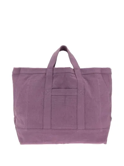Tekla Lilac Canvas Shopping Bag In Purple