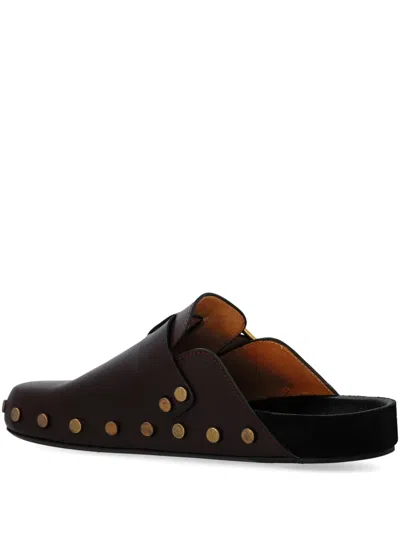 Isabel Marant Buckle-fastening Studded Slip-ons In Red