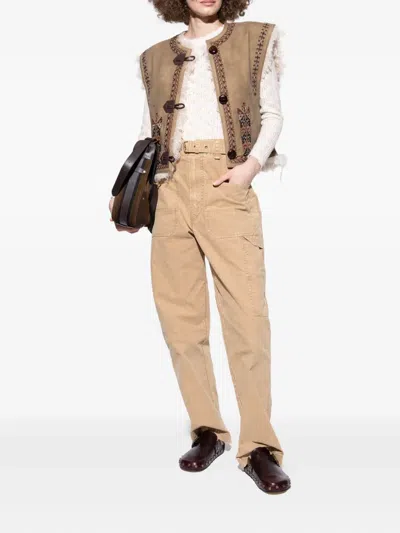 Isabel Marant Buckle-fastening Studded Slip-ons In Red