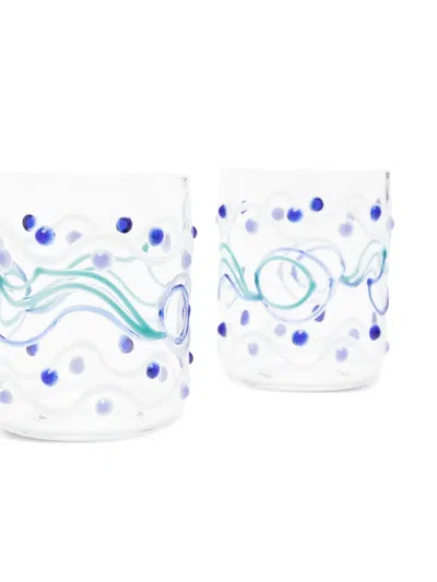 波浪图案硼硅酸玻璃杯