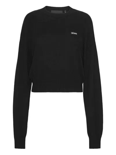 Rotate Birger Christensen Rotate Birgerchristensen Wool Puff Sweater In Black