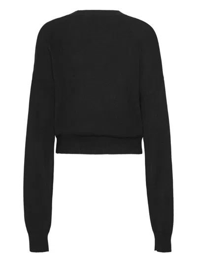 Rotate Birger Christensen Rotate Birgerchristensen Wool Puff Sweater In Black