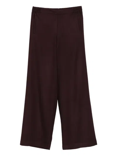 Niū Elastic-waist Palazzo Pants In Red