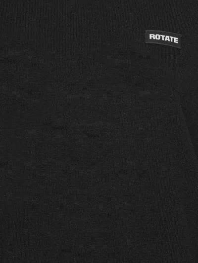 Rotate Birger Christensen Rotate Birgerchristensen Wool Puff Sweater In Black