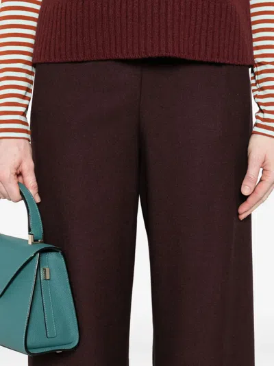 Niū Elastic-waist Palazzo Pants In Red