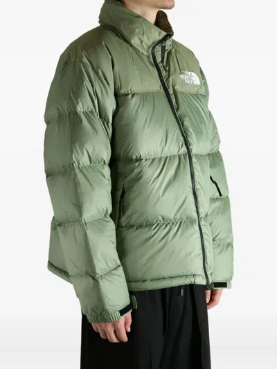 The North Face Retro Nuptse 1996 Bark Mist Down Jacket In Green