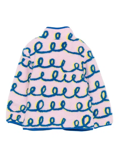 Stella Mccartney Swirl-pattern Fleece Jacket In Blue