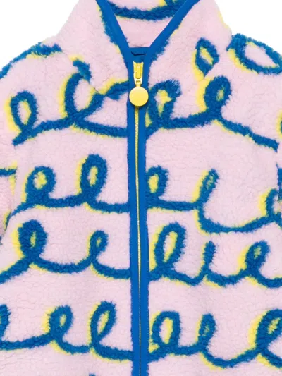 Stella Mccartney Swirl-pattern Fleece Jacket In Blue
