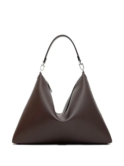 Totême Bevel Triangular Zip-top Tote Bag In Brown