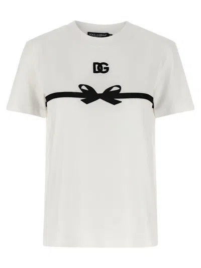 Dolce & Gabbana Jersey T-shirt With Embroidery In White