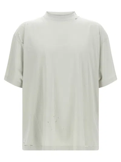 Balenciaga Beige Blackletter Script T-shirt In Beige