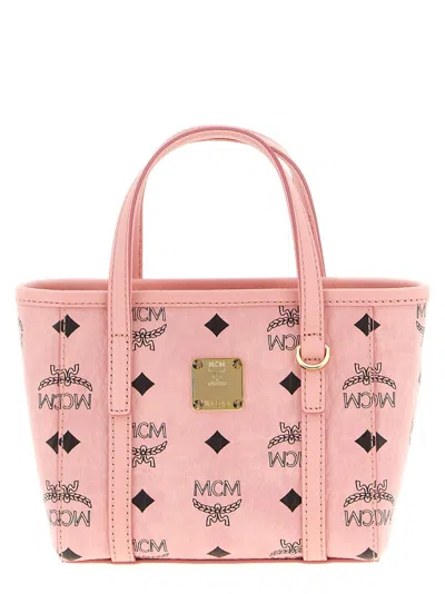 Mcm Mini Tote Bag Toni Top-zip In Pink