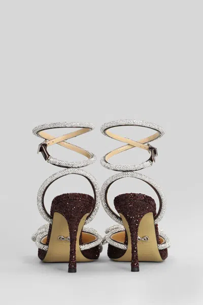 Mach&mach Red Pumps With Glitter And Crystal Accents In Multi