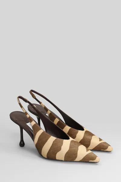 Jimmy Choo Isa 80 Zebra-print Calf Hair Slingback Sandals In Brown