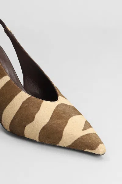 Jimmy Choo Isa 80 Zebra-print Calf Hair Slingback Sandals In Brown