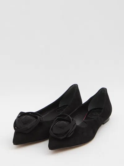 Roger Vivier Ballerina Shoes Featuring Heart Silhouette In Black