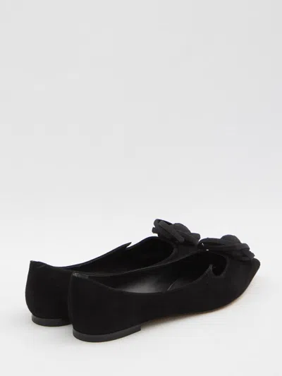 Roger Vivier Ballerina Shoes Featuring Heart Silhouette In Black