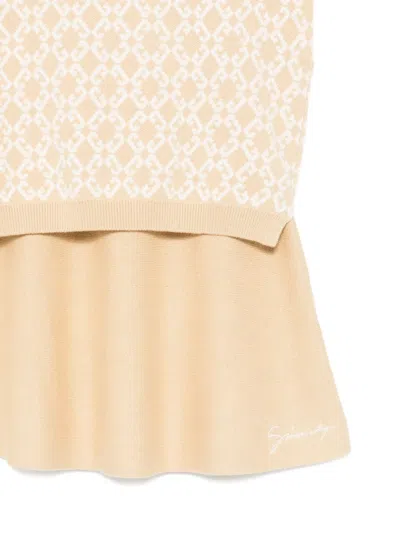 Givenchy Intarsia-knit Skirt Set In Brown