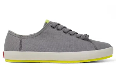 Pre-owned Camper Men's  Peu Rambla Sneaker Lime Recycled Cotton Sneakers In Grey In Gray