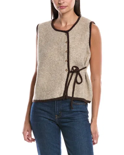Anna Kay Cashmere-blend Sweater Vest In Neutral