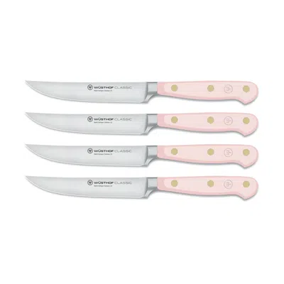 Wusthof 4 Pc Steak Knife Set In Pink