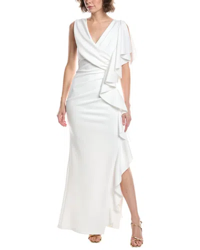 Black Halo Morwen Scuba Gown In White