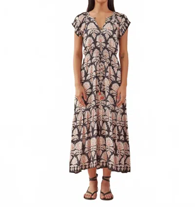 Omika Cora Midi Dress In Mika Caviar In Gray