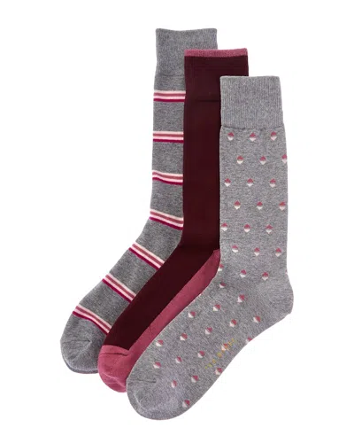 Ted Baker 3pk Crew Socks In Multi