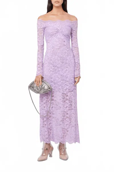Rabanne Lace Off-the-shoulder Dress In Pink