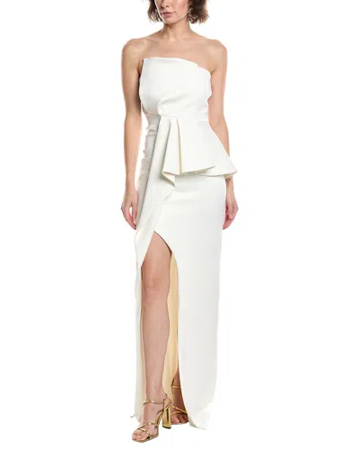 Black Halo Morwen Scuba Gown In White