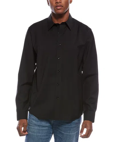 Theory Hugh Wool Shirt In Black