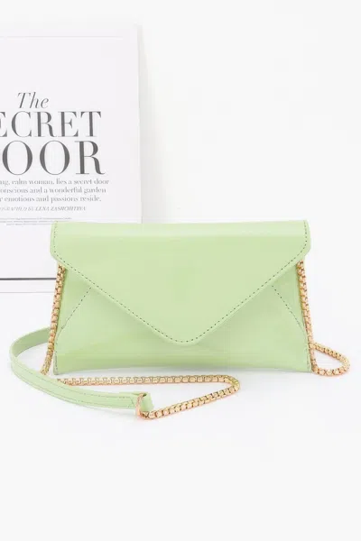Fashnzfab Enamel Envelope Clutch In Multi