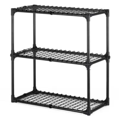 Hivvago 3 Tier Wire Rack With Removable Cover 1 Pack In Black | ModeSens