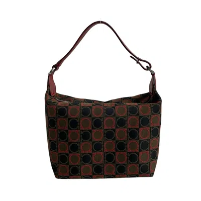 Pre-owned Ferragamo Color Leather Canvas Handbag () In Multi