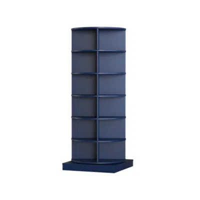 Hivvago 360 Degree Smoke Blue Rotating Shoe Cabinet With 6 Layers In Blue