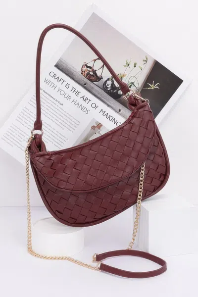 Fashnzfab Faux Leather Braided Double Hobo Bag In White