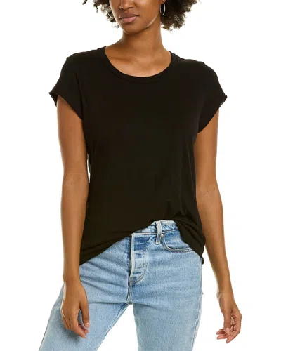 Michael Stars Raw Edge T-shirt In Black