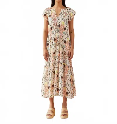 Omika Cora Midi Dress In Kirini Meadow In Multi