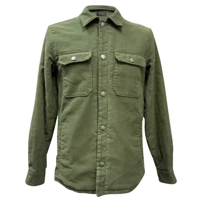 Apc A. P.c. Alex Button-down Jacket In Green Cotton In Green