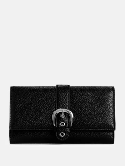 Guess Factory Kaline Slim Clutch Wallet In Black