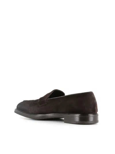 Alexander Hotto Penny Suede Loafers In Brown