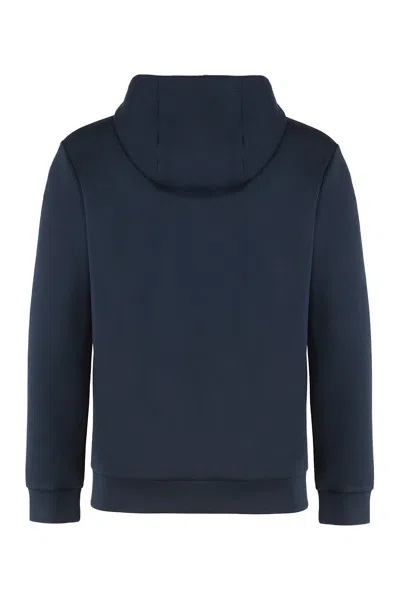 Ea7 Hooded Sweatshirt In Blue