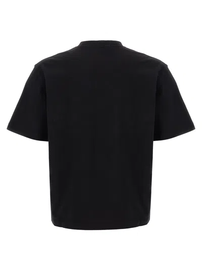 Stone Island Logo Cotton T-shirt In Black