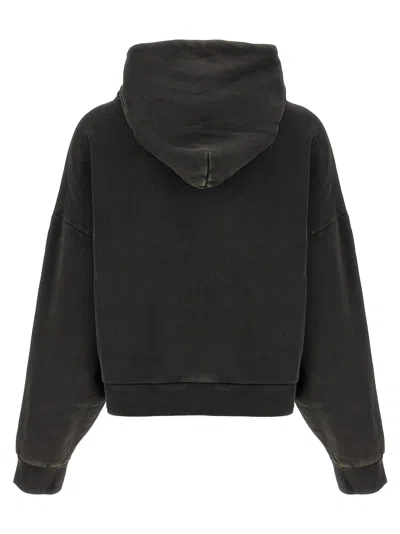 Entire Studios Cotton Sweatshirt Drop Shoulders Hooded Kangaroo Pocket In Gray