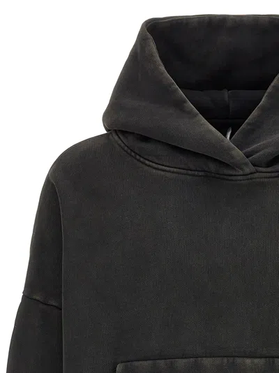 Entire Studios Cotton Sweatshirt Drop Shoulders Hooded Kangaroo Pocket In Gray