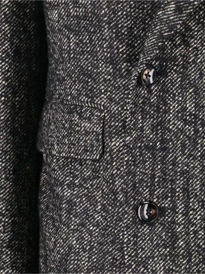 Tagliatore Double-breasted Jacket Featuring Button Detailing In Gray