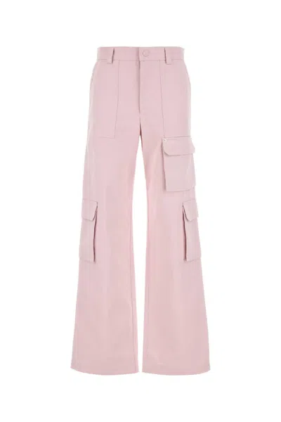 Gucci Cotton Cargo Trousers With Wide Leg Design In Pink