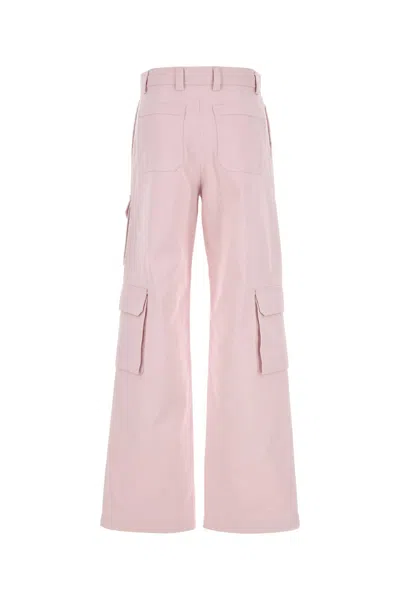 Gucci Cotton Cargo Trousers With Wide Leg Design In Pink
