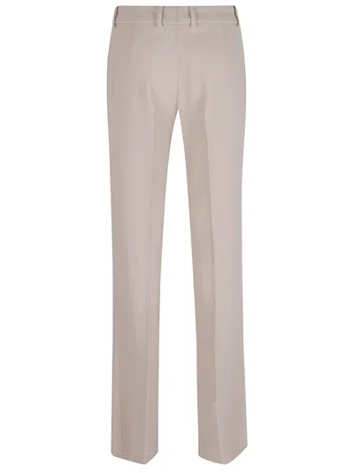 Ermanno Scervino Bootcut Trousers With Concealed Closure And Crease In Neutral