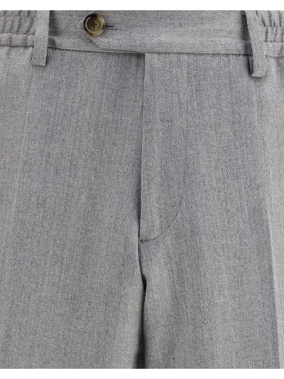 Lardini Elasticated-waist Trousers In Gray
